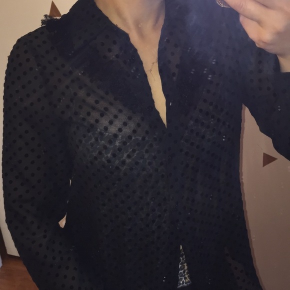 Zara Polka for black blouse. Xs - Picture 2 of 8